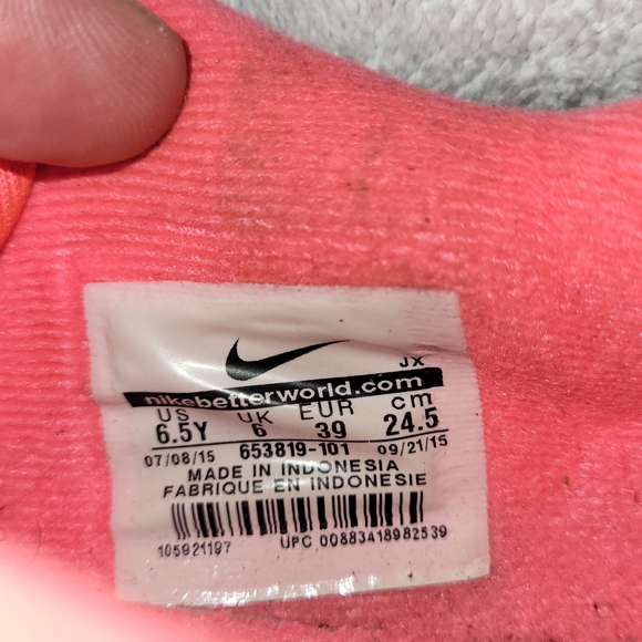 Nike Air Max ST Size 6.5Y 653819-101 White Black Hyper Pink Running Shoes - Picture 10 of 10